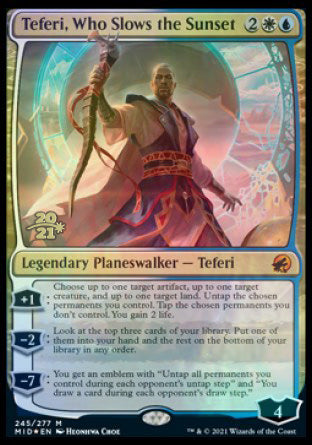 Teferi, Who Slows the Sunset [Innistrad: Midnight Hunt Prerelease Promos] | Gam3 Escape