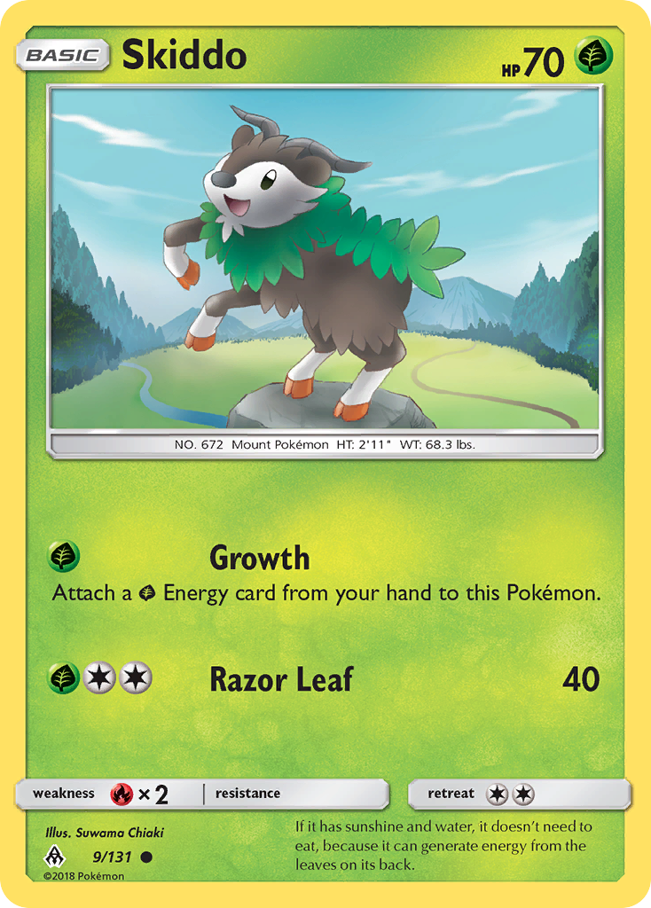 Skiddo (9/131) [Sun & Moon: Forbidden Light] | Gam3 Escape