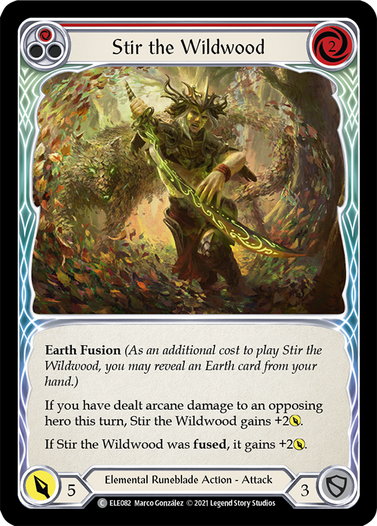 Stir the Wildwood (Red) [ELE082] (Tales of Aria)  1st Edition Rainbow Foil | Gam3 Escape