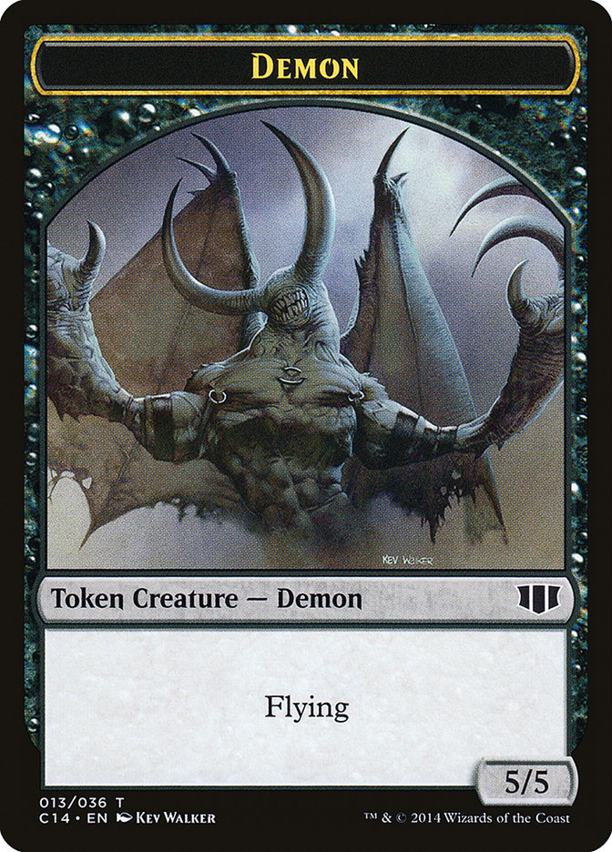 Demon (013/036) // Zombie (016/036) Double-sided Token [Commander 2014 Tokens] | Gam3 Escape