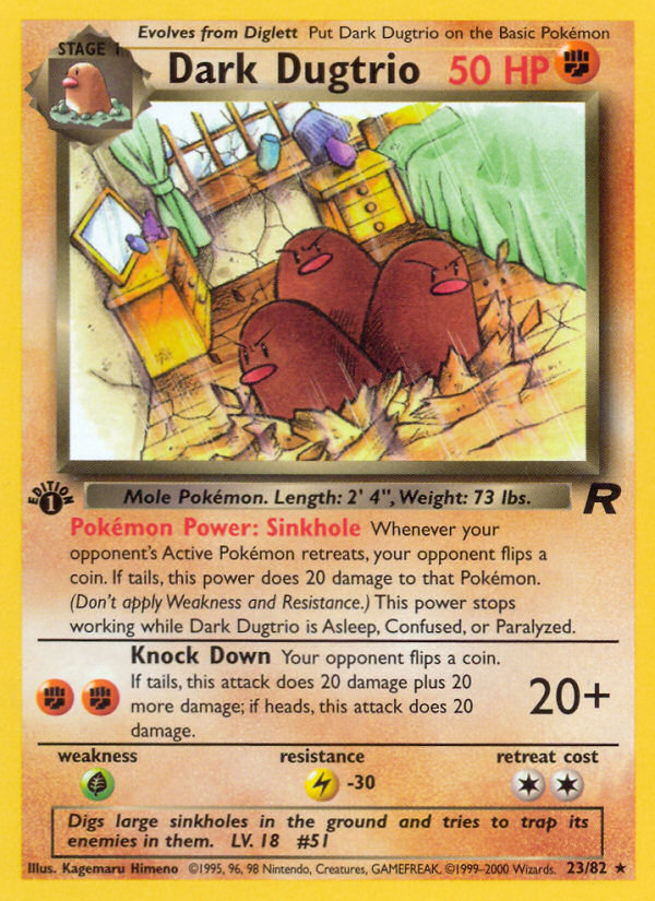 Dark Dugtrio (23/82) [Team Rocket 1st Edition] | Gam3 Escape