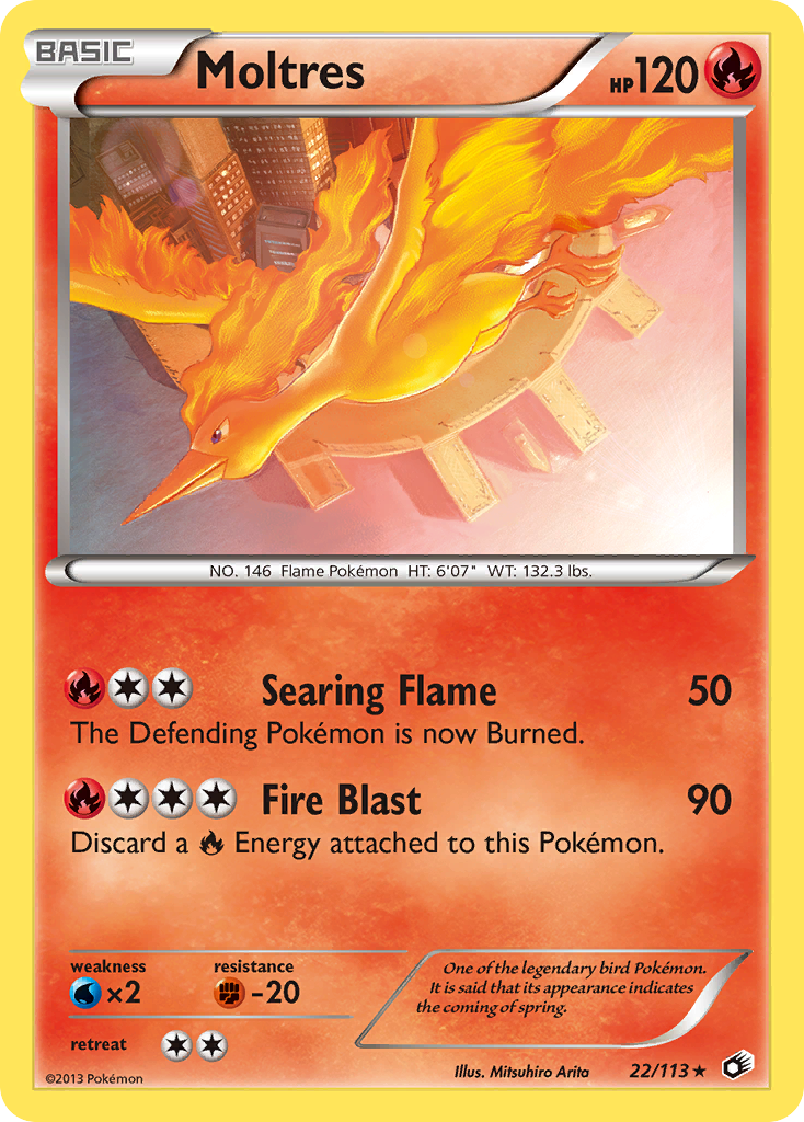 Moltres (22/113) [Black & White: Legendary Treasures] | Gam3 Escape