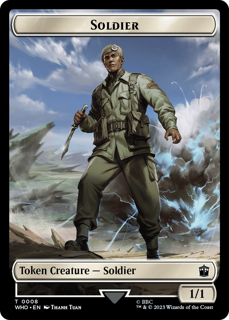 Soldier // Food (0026) Double-Sided Token [Doctor Who Tokens] | Gam3 Escape