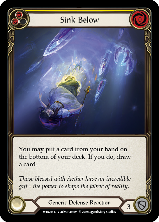 Sink Below (Yellow) [WTR216-C] Alpha Print Rainbow Foil | Gam3 Escape