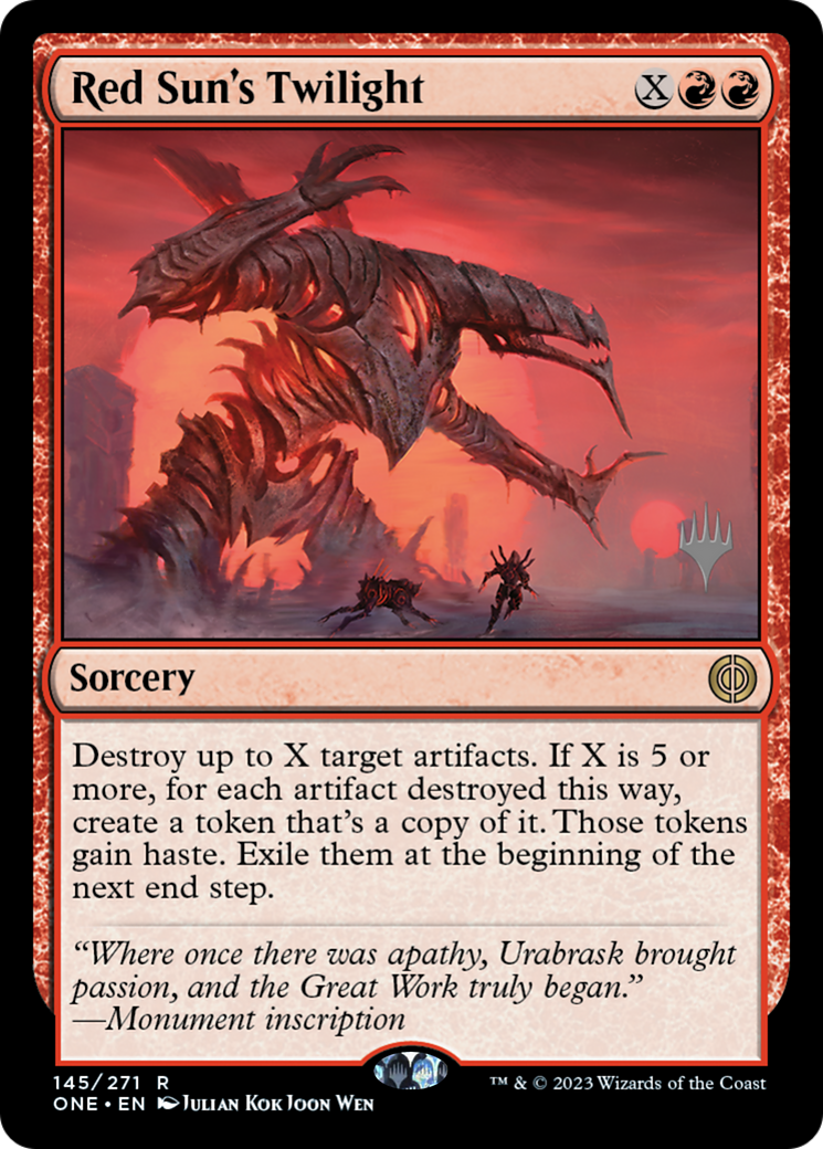 Red Sun's Twilight (Promo Pack) [Phyrexia: All Will Be One Promos] | Gam3 Escape