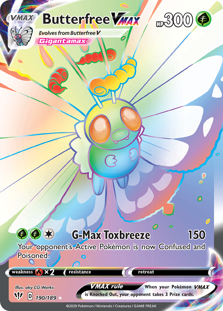 Butterfree VMAX (190/189) [Sword & Shield: Darkness Ablaze] | Gam3 Escape