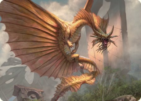 Ancient Gold Dragon Art Card (28) [Commander Legends: Battle for Baldur's Gate Art Series] | Gam3 Escape