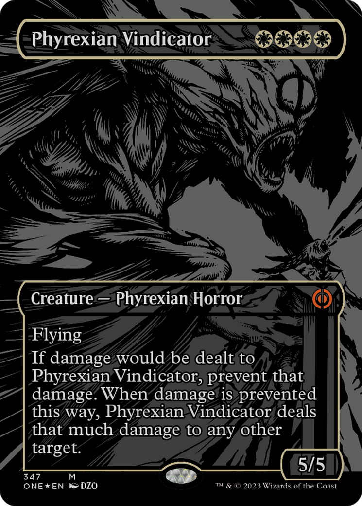 Phyrexian Vindicator (Oil Slick Raised Foil) [Phyrexia: All Will Be One] | Gam3 Escape