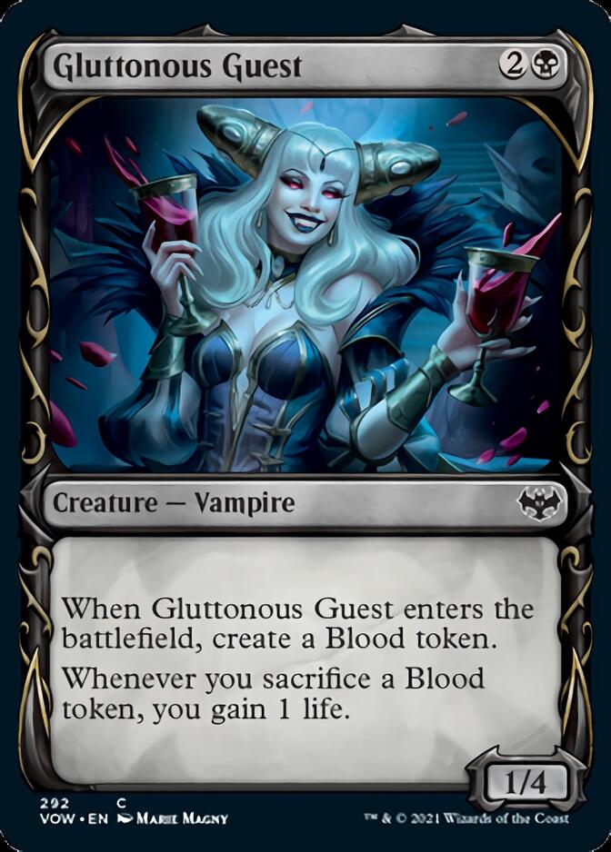 Gluttonous Guest (Showcase Fang Frame) [Innistrad: Crimson Vow] | Gam3 Escape