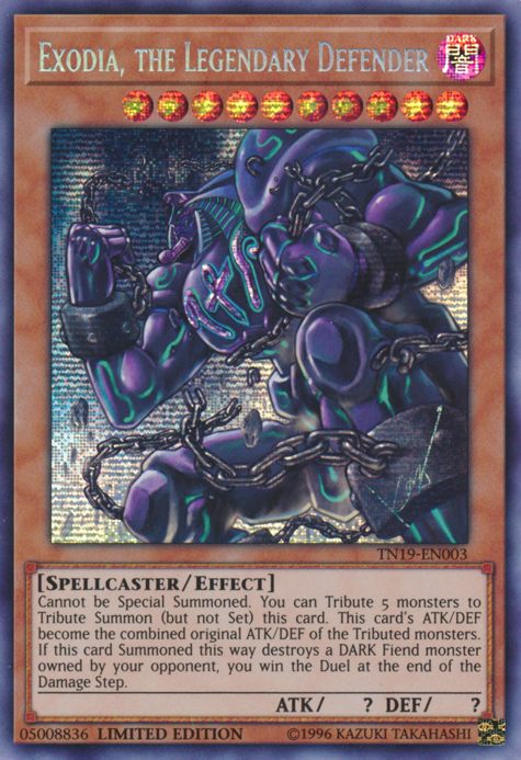 Exodia, the Legendary Defender [TN19-EN003] Prismatic Secret Rare | Gam3 Escape
