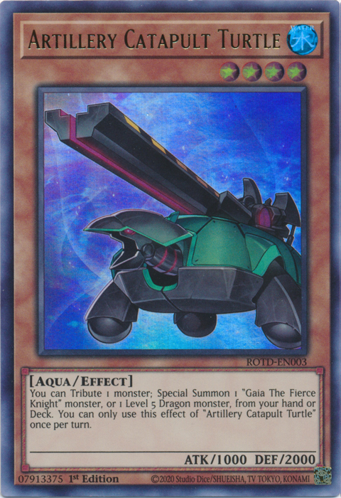 Artillery Catapult Turtle [ROTD-EN003] Ultra Rare | Gam3 Escape