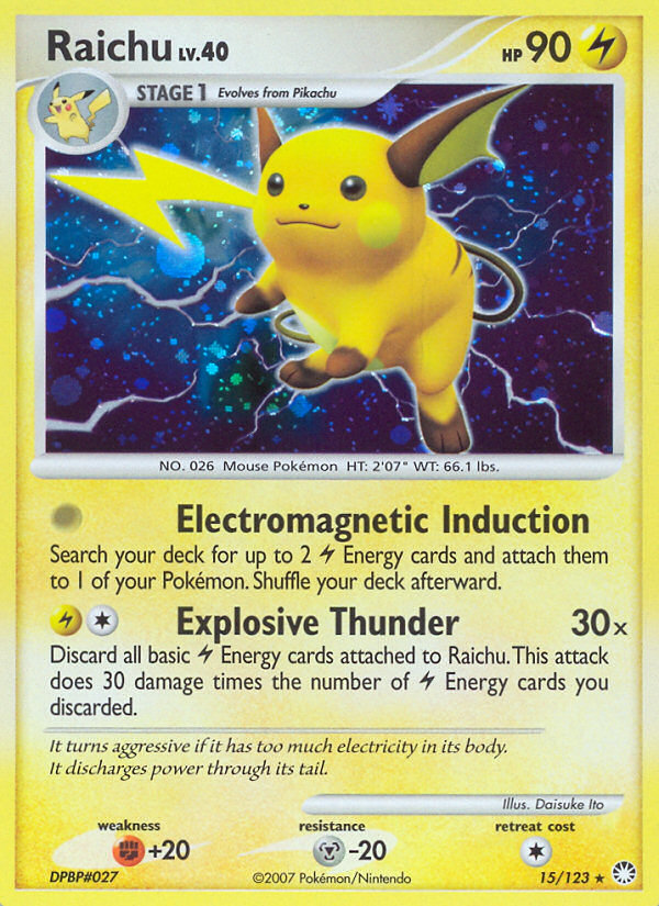 Raichu (15/123) [Diamond & Pearl: Mysterious Treasures] | Gam3 Escape