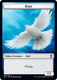 Bird (001) // Soldier Double-sided Token [Kaldheim Commander Tokens] | Gam3 Escape