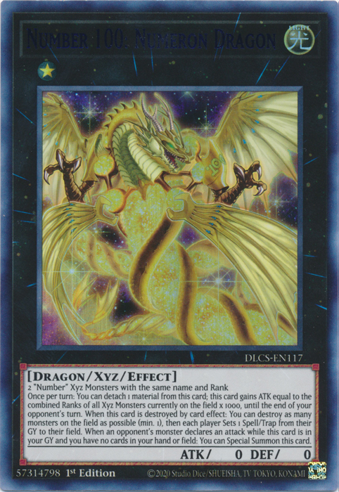 Number 100: Numeron Dragon (Blue) [DLCS-EN117] Ultra Rare | Gam3 Escape