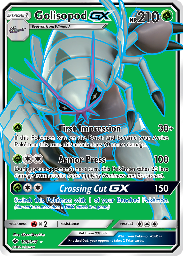 Golisopod GX (129/147) [Sun & Moon: Burning Shadows] | Gam3 Escape