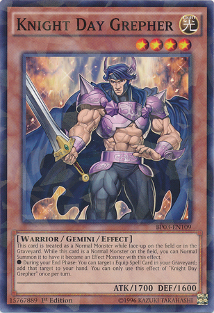 Knight Day Grepher (Shatterfoil) [BP03-EN109] Rare | Gam3 Escape