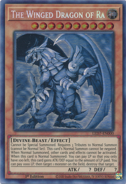 The Winged Dragon of Ra (Ghost Rare) [LED7-EN000] Ghost Rare | Gam3 Escape