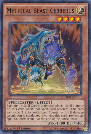 Mythical Beast Cerberus (Shatterfoil) [BP03-EN018] Common | Gam3 Escape