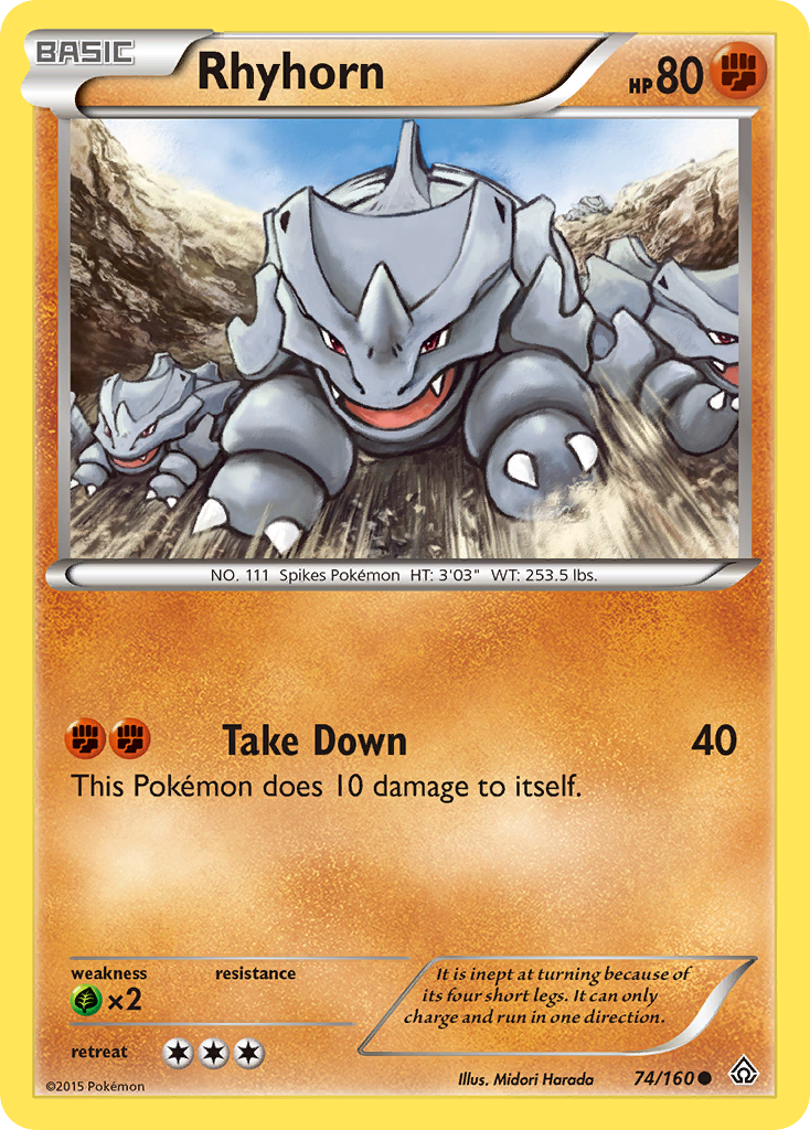 Rhyhorn (74/160) [XY: Primal Clash] | Gam3 Escape