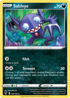 Sableye (105/185) [Sword & Shield: Vivid Voltage] | Gam3 Escape