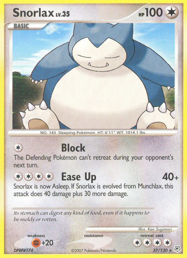 Snorlax (37/130) [Diamond & Pearl: Base Set] | Gam3 Escape