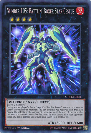 Number 105: Battlin' Boxer Star Cestus [MP14-EN028] Super Rare | Gam3 Escape