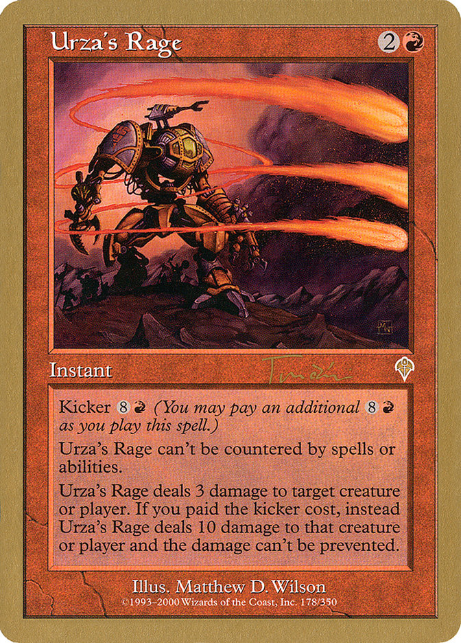 Urza's Rage (Jan Tomcani) [World Championship Decks 2001] | Gam3 Escape