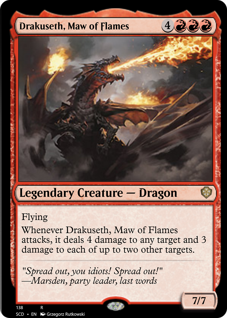 Drakuseth, Maw of Flames [Starter Commander Decks] | Gam3 Escape