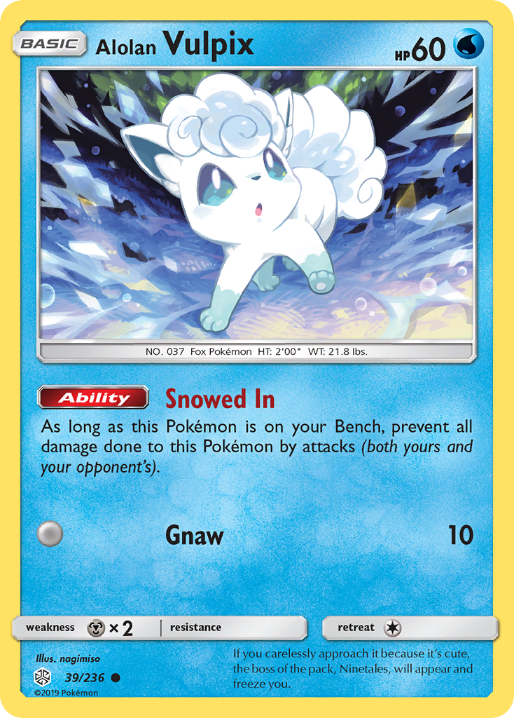 Alolan Vulpix (39/236) [Sun & Moon: Cosmic Eclipse] | Gam3 Escape