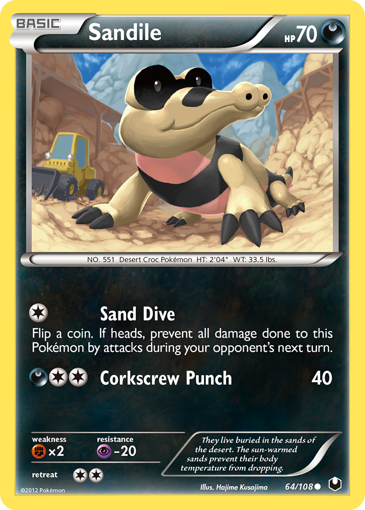 Sandile (64/108) [Black & White: Dark Explorers] | Gam3 Escape