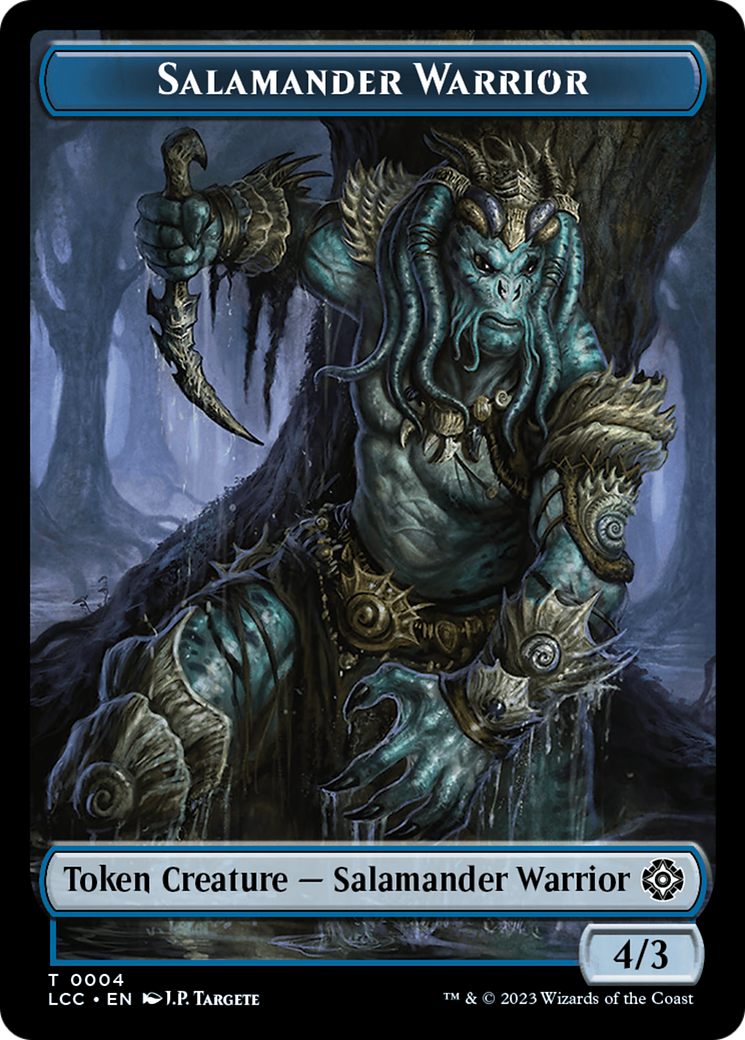 Salamander Warrior // Treasure Double-Sided Token [The Lost Caverns of Ixalan Commander Tokens] | Gam3 Escape