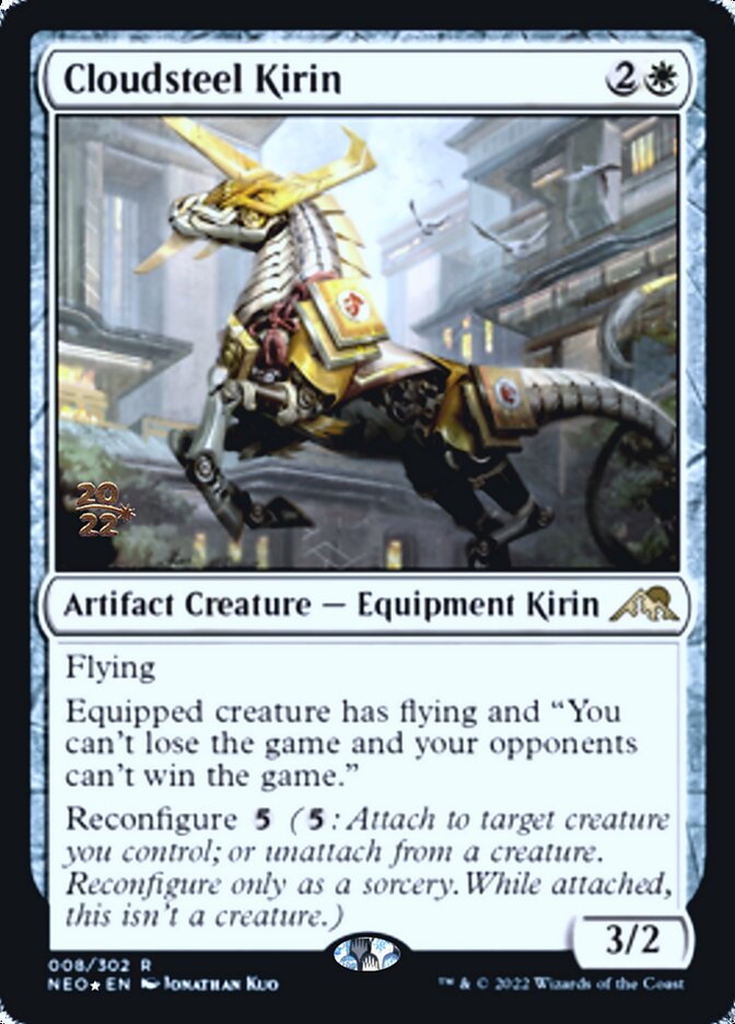 Cloudsteel Kirin [Kamigawa: Neon Dynasty Prerelease Promos] | Gam3 Escape