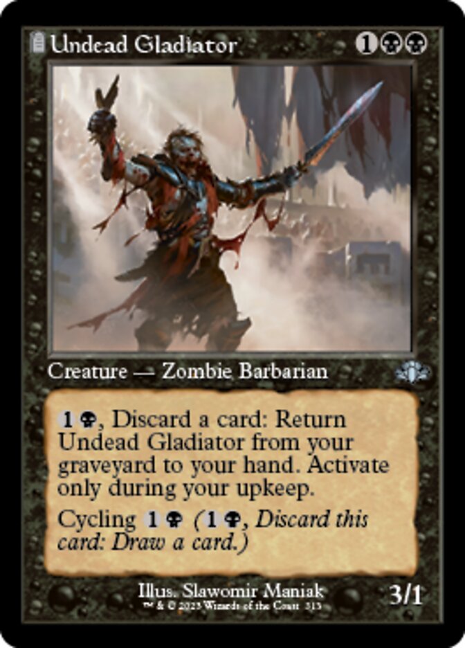 Undead Gladiator (Retro) [Dominaria Remastered] | Gam3 Escape