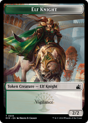 Elf Knight // Voja Double-Sided Token [Ravnica Remastered Tokens] | Gam3 Escape