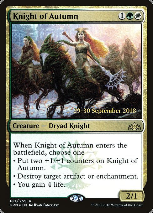 Knight of Autumn [Guilds of Ravnica Promos] | Gam3 Escape