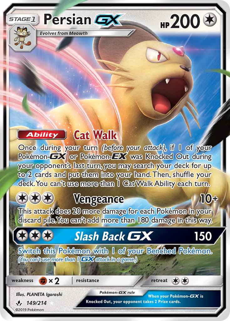 Persian GX (149/214) [Sun & Moon: Unbroken Bonds] | Gam3 Escape