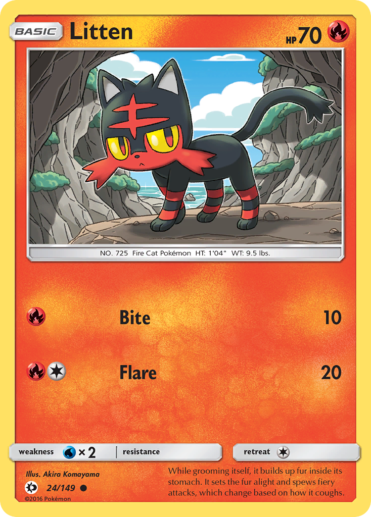 Litten (24/149) [Sun & Moon: Base Set] | Gam3 Escape