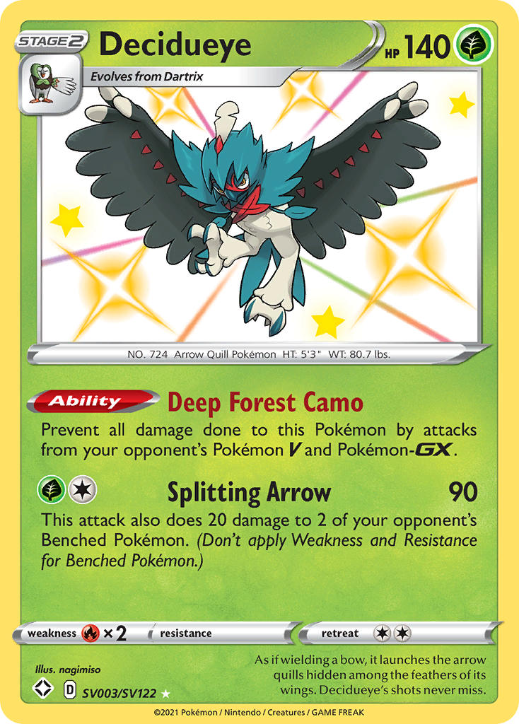 Decidueye (SV003/SV122) [Sword & Shield: Shining Fates] | Gam3 Escape