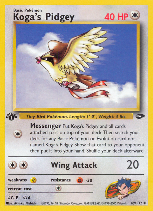 Koga's Pidgey (49/132) [Gym Challenge 1st Edition] | Gam3 Escape