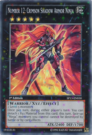 Number 12: Crimson Shadow Armor Ninja [SP13-EN030] Starfoil Rare | Gam3 Escape
