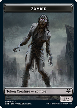 Zombie // Treasure Double-Sided Token [Game Night: Free-for-All Tokens] | Gam3 Escape