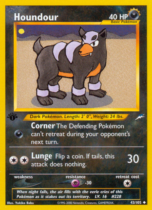 Houndour (43/105) [Neo Destiny 1st Edition] | Gam3 Escape