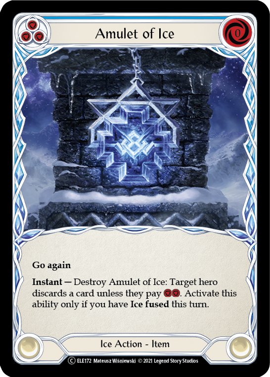 Amulet of Ice [U-ELE172] Unlimited Rainbow Foil | Gam3 Escape