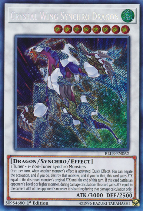 Crystal Wing Synchro Dragon [BLLR-EN062] Secret Rare | Gam3 Escape