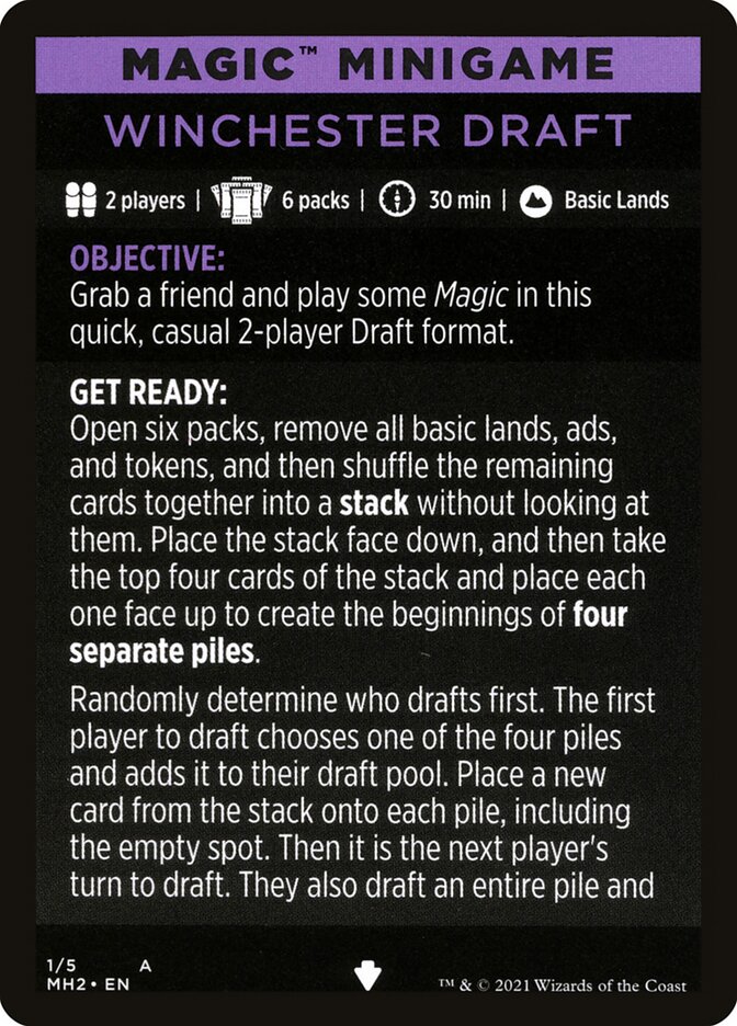 Winchester Draft (Magic Minigame) [Modern Horizons 2 Minigame] | Gam3 Escape