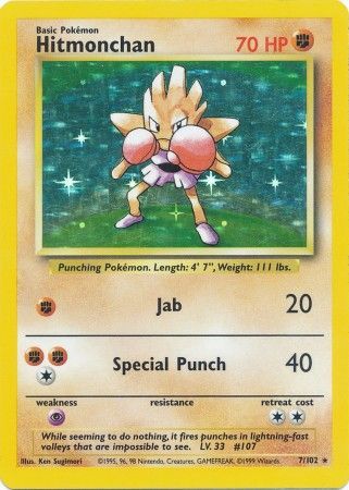 Hitmonchan (7/102) [Base Set Unlimited] | Gam3 Escape