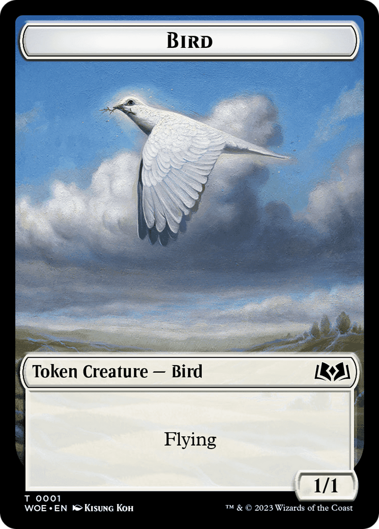 Bird // Food (0010) Double-Sided Token [Wilds of Eldraine Tokens] | Gam3 Escape