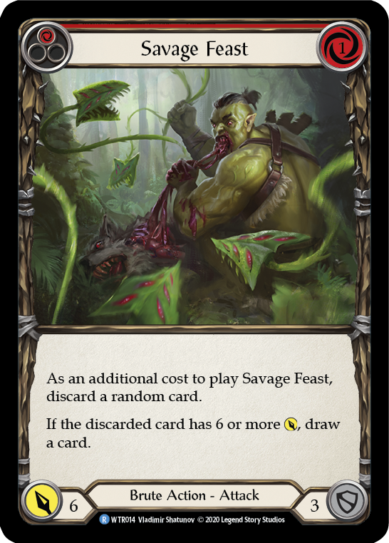 Savage Feast (Red) [WTR014] Unlimited Rainbow Foil | Gam3 Escape