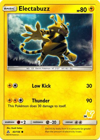 Electabuzz (43/156) (Pikachu Stamp #58) [Battle Academy 2020] | Gam3 Escape