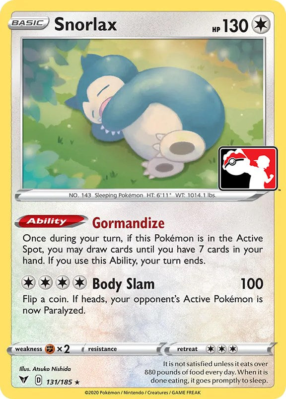 Snorlax (131/185) [Prize Pack Series One] | Gam3 Escape